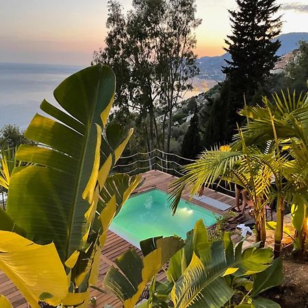 Modern Seaview Villa With Pool Above Monaco グリマルディ エクステリア 写真