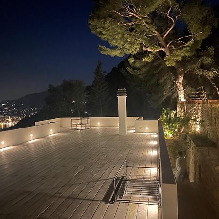 Modern Seaview Villa With Pool Above Monaco グリマルディ エクステリア 写真