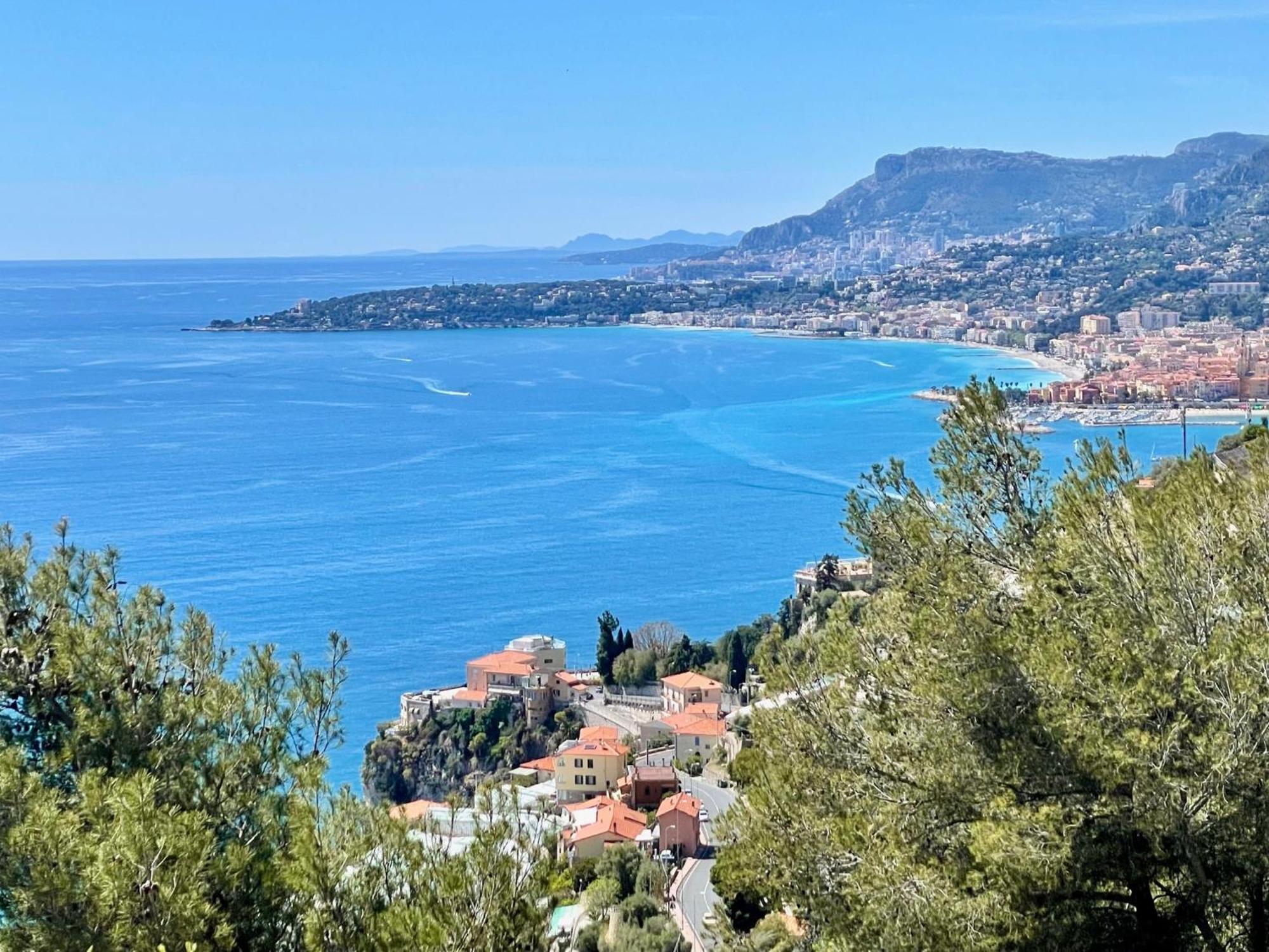 Modern Seaview Villa With Pool Above Monaco グリマルディ エクステリア 写真