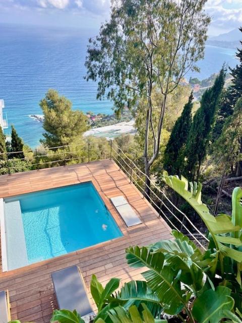 Modern Seaview Villa With Pool Above Monaco グリマルディ エクステリア 写真